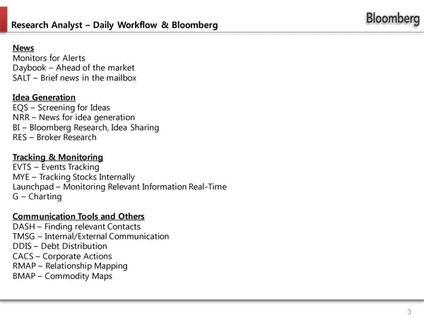 Bloomberg Equity Analyst Training - Page 4